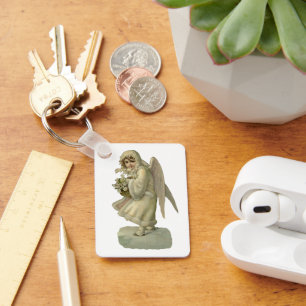 Porte-clés Fleurs Anges de Noël Vintage, Découpe Victorienne