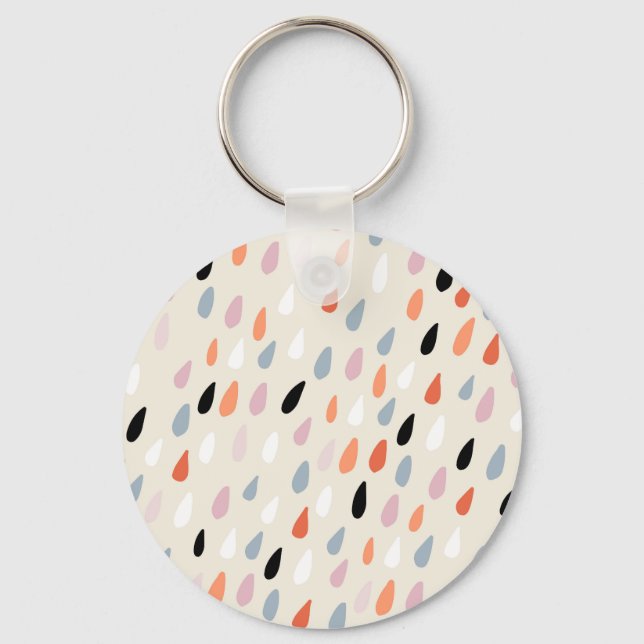 Porte-clés Fleurs Art Déco : Moderne sans couture (Recto)