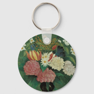 Porte-clés Fleurs avec Ivy par Henri Rousseau, Floral Vintage