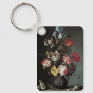 Porte-clés Fleurs baroques vintages par Balthasar van der Ast
