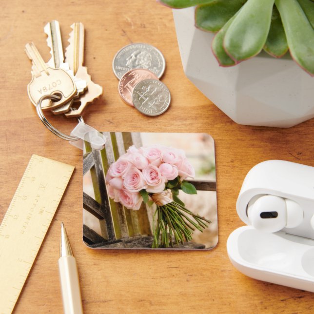 Porte-clés Fleurs | Bouquet rose (Bureau)