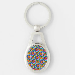 Porte-clés Fleurs colorées mignonnes Motif