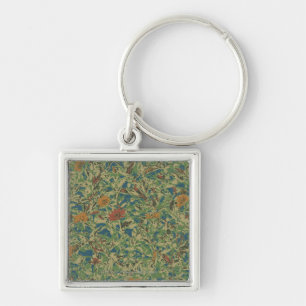 Porte-clés Fleurs contre le motif de camouflage de feuille