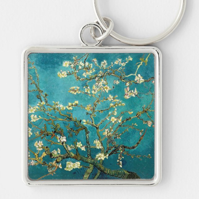 Porte-clés Fleurs d'amandier de Van Gogh Impressionnisme clas (Devant)