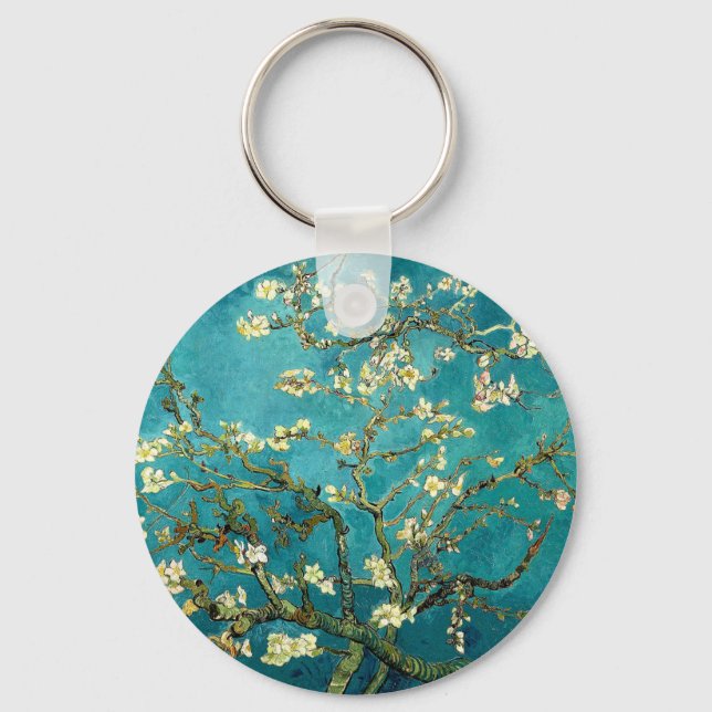Porte-clés Fleurs d'amandier de Van Gogh Impressionnisme clas (Recto)
