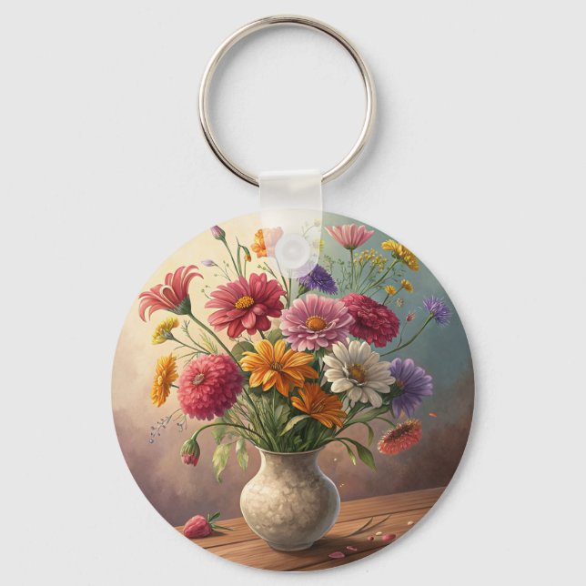 Porte-clés Fleurs dans le vase (Recto)