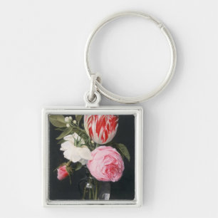 Porte-clés Fleurs dans un vase en verre
