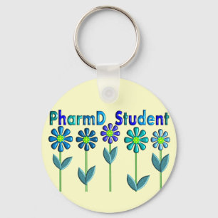 Porte-clés FLEURS de BLEU d'étudiant de PharmD