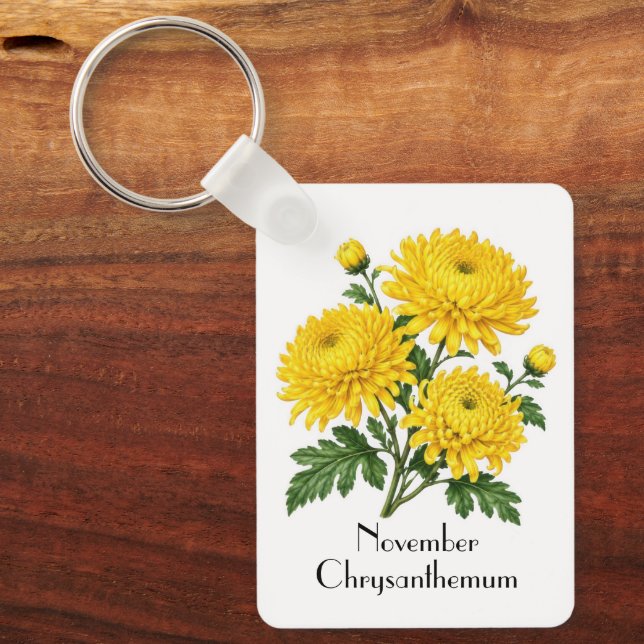 Porte-clés Fleurs de chrysanthème de novembre (Recto)