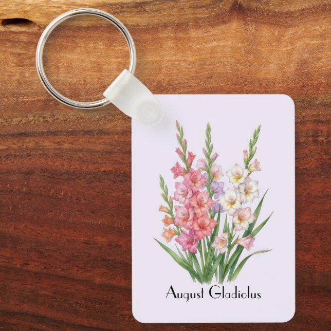 Porte-clés Fleurs de gladiolus d'août  (Recto)