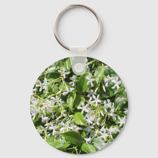 Porte-clés Fleurs de Jasmin Blanches (Recto)