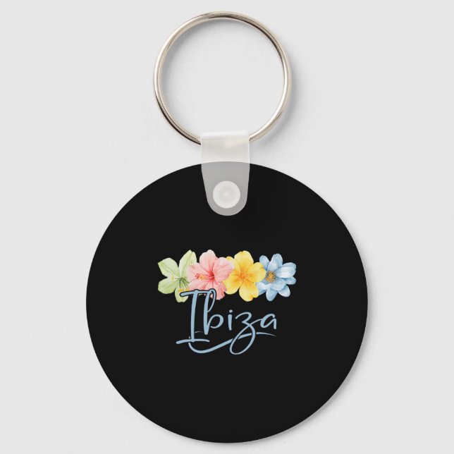 Porte-clés Fleurs de Minorque Espagne Learic Îles Floral Vaca (Recto)