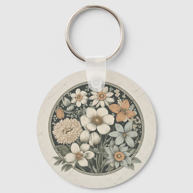 Porte-clés Fleurs de printemps (Recto)