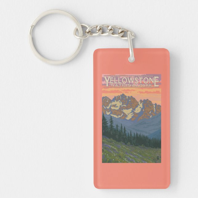 Porte-clés Fleurs de ressort - parc national de Yellowstone (Devant)
