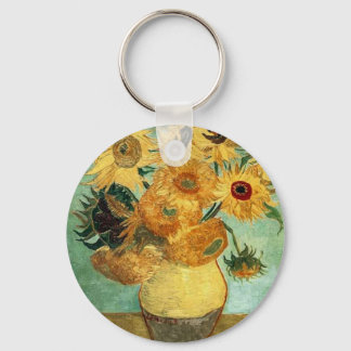 Porte-clés Fleurs de soleil dans un vase (F455) Van Gogh Art