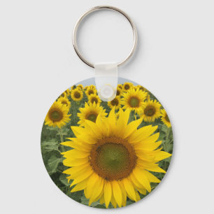 Porte-clés Fleurs de soleil jaunes florales