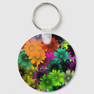 Porte-clés Fleurs de verre tendues