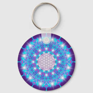 Porte-clés FLEURS DE VIE/Blume des Lebens Stars Mandala