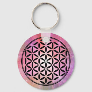 Porte-clés FLEURS DE VIE - Symbole de géométrie sacrée plein