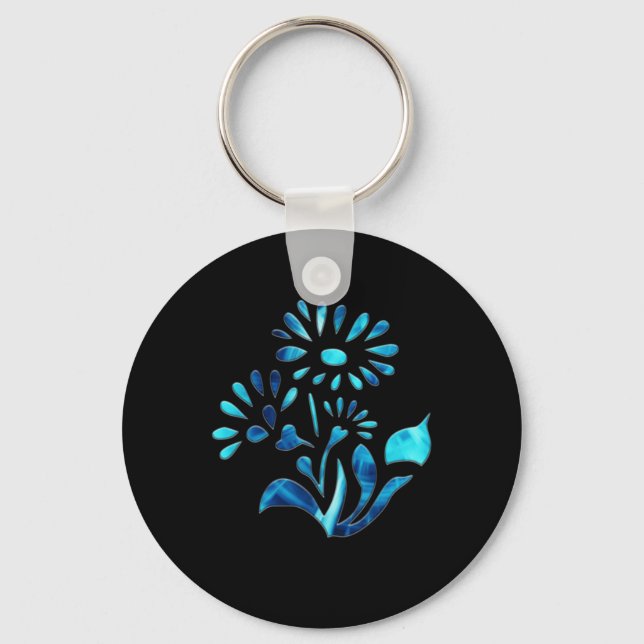 Porte-clés Fleurs d'eau Deux Sticker (Recto)