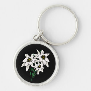 Porte-clés Fleurs d'edelweiss