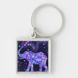 Porte-clés Fleurs d'éléphants - Ajouter votre image / texte /