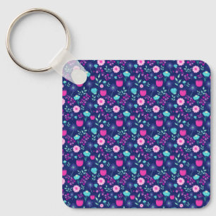 Porte-clés Fleurs délicates et détails botaniques