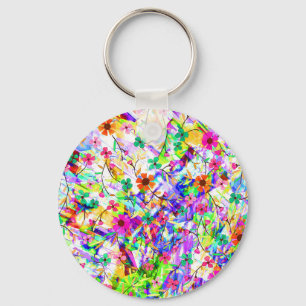 Porte-clés Fleurs d'été magiques colorées Coque-Mate iPhon