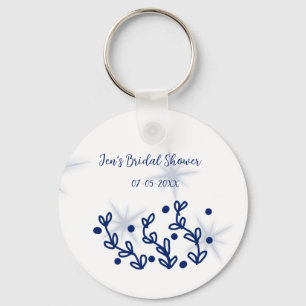 Porte-clés Fleurs d'étoiles bleues pour une baby shower royal