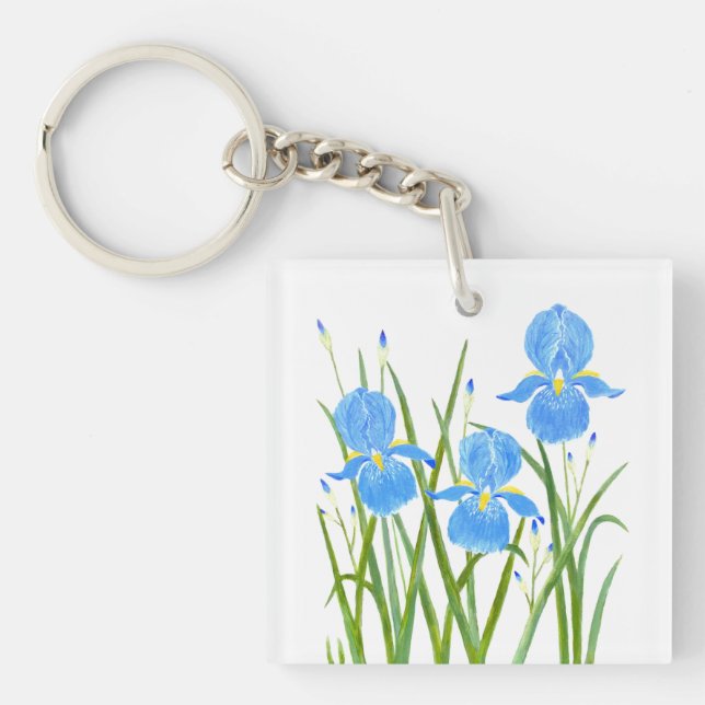 Porte-clés Fleurs d'Iris (Devant)