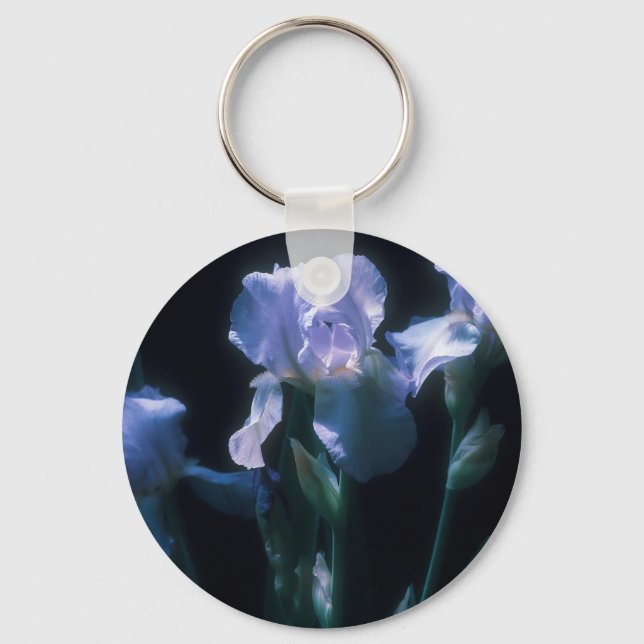 Porte-clés Fleurs d'Iris au Crépuscule (Verso)
