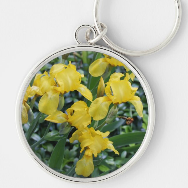 Porte-clés Fleurs d'Iris Jaune (Devant)