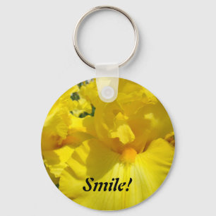 Porte-clés Fleurs d'Iris jaune Jardin Souriant !