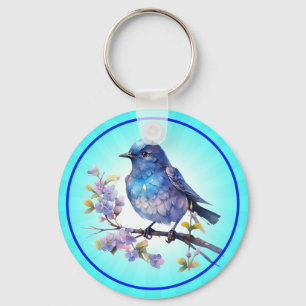 Porte-clés Fleurs d'oiseau de fée aquarelle Clipart-73611
