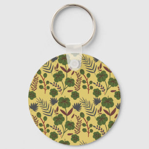 Porte-clés Fleurs et papillons floraux motifs sans soudure