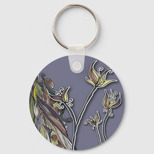 Porte-clés Fleurs et Vagues (Recto)