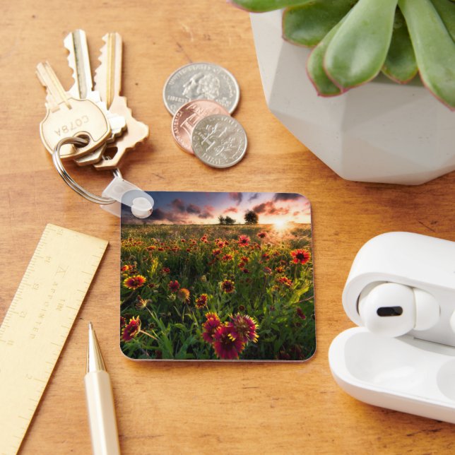 Porte-clés Fleurs | Fleur sauvage indien Texas (Bureau)