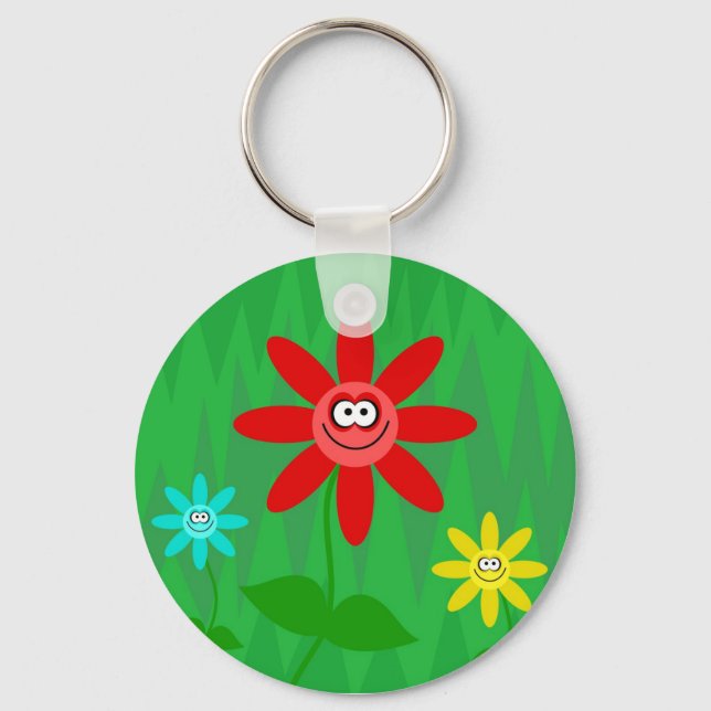 Porte-clés Fleurs funky (Recto)