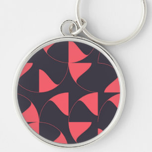 Porte-clés Fleurs géométriques circulaires élégantes, chic et