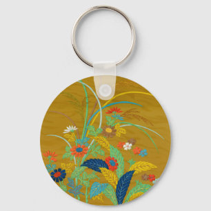 Porte-clés Fleurs Japonaises Vintage G.A. Audsley