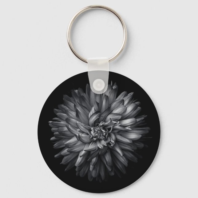 Porte-clés Fleurs jardins En Noir Et Blanc 20 (Recto)