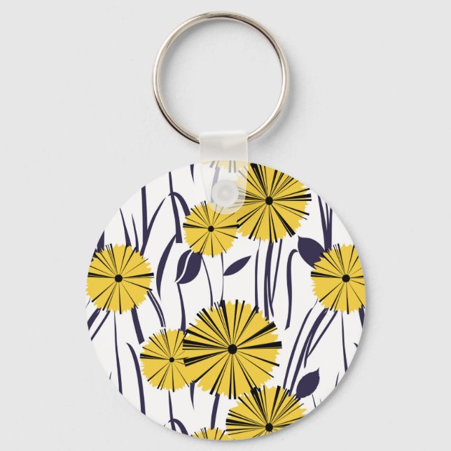Porte-clés Fleurs jaunes (Recto)