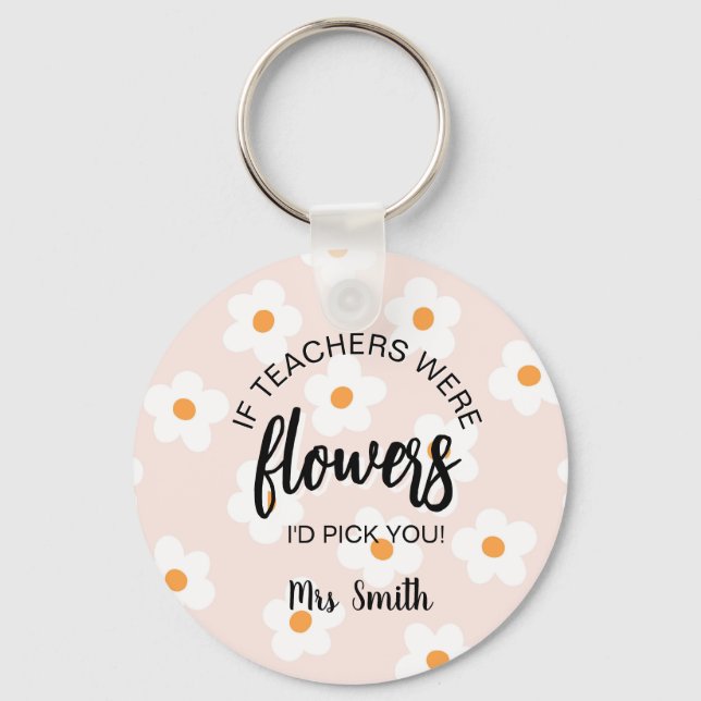 Porte-clés fleurs m'aidant à grandir (Recto)