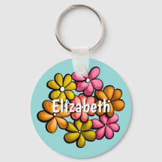 Porte-clés Fleurs mignonnes Nom de la fille de printemps