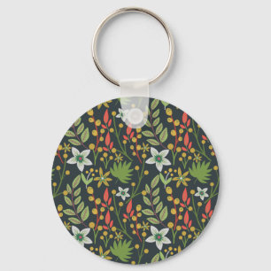 Porte-clés Fleurs motifs colorées florales sans couture et qu
