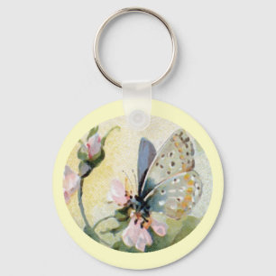 Porte-clés Fleurs papillon Porte - clé Vintage