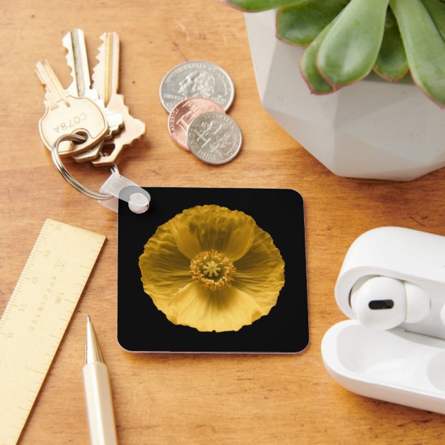 Porte-clés Fleurs | Pavot jaune (Bureau)