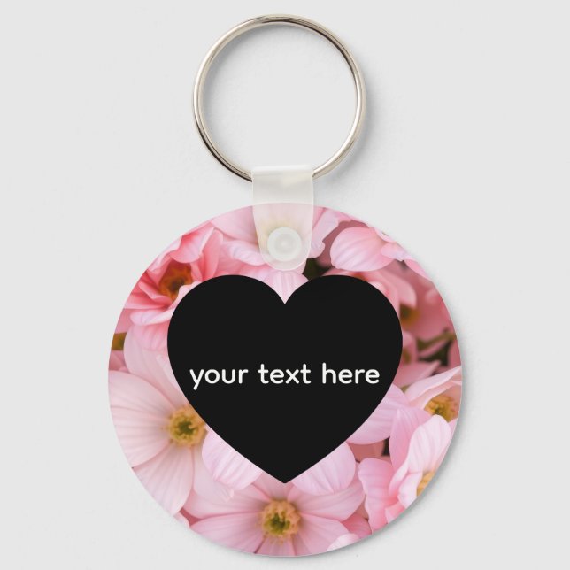 Porte-clés fleurs personnalisées (Recto)