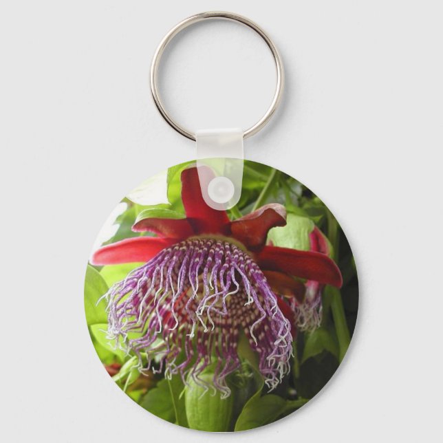 Porte-clés fleurs plantes sur porte - clé d'arbre (Recto)