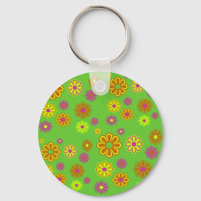 Porte-clés fleurs pop mod super (Recto)